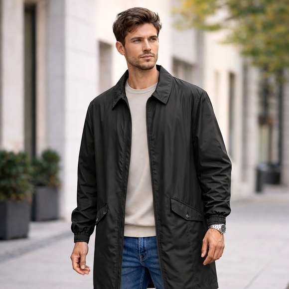 I Love Ugly Other - I Love Ugly Lightweight Black Rain Coat Size L